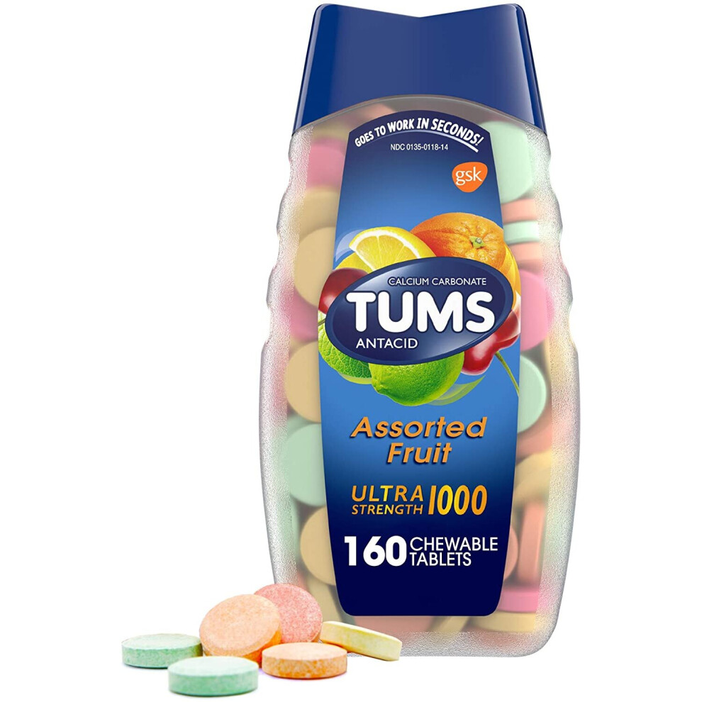 TUMS Ultra Strength Antacid Tablets  160 Count (Pack of 1)