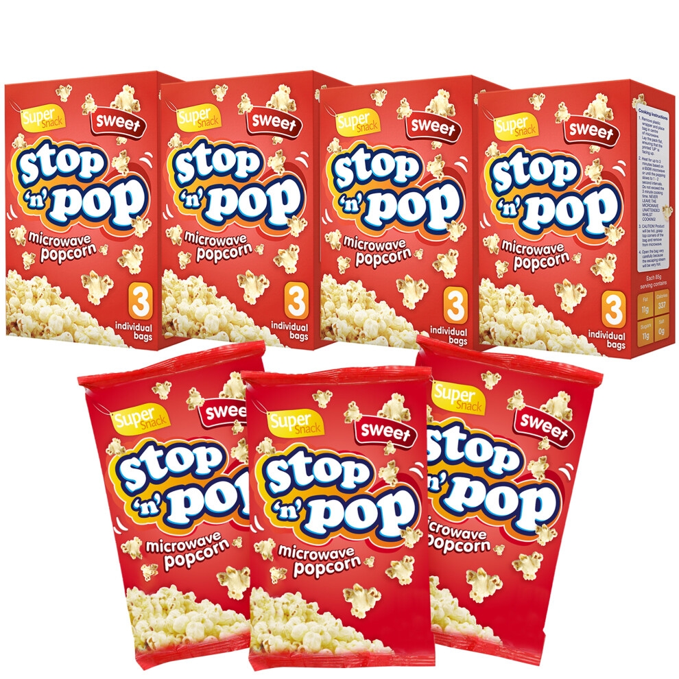 (SWEET) Microwave Popcorn 12 x 85g by Stop n Pop