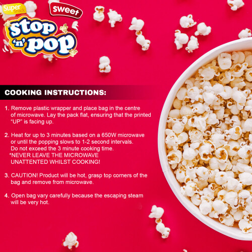 SOL (SWEET) Microwave Popcorn 12 x 85g by Stop n Pop 1