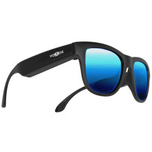 Voxos VXSA-BLU Bluetooth Bone Conduction Smartglasses - Mirrored Blue, Hands-Free Calls, GPS Navigation & Voice Assistant
