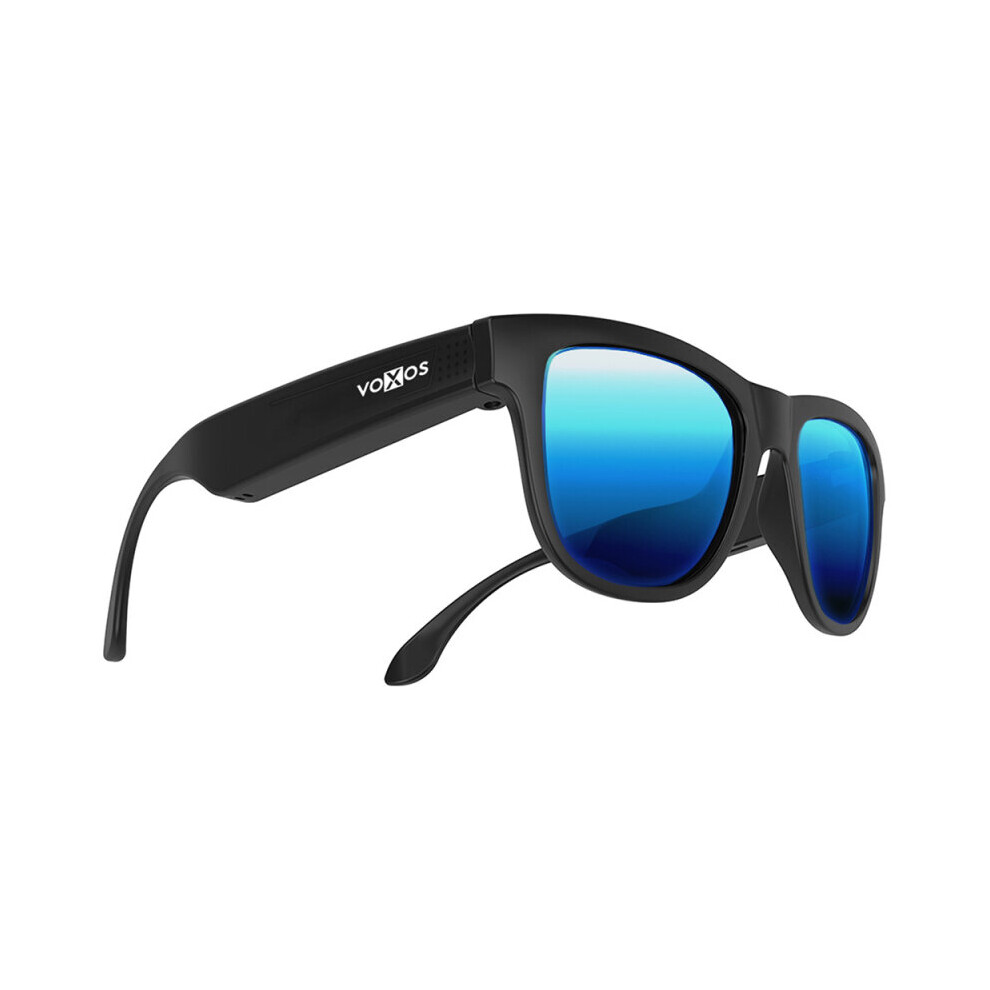 Voxos Vxsa-Blu Tooth Bone Conduction Smartglasses - Mirrored Hands-Free Calls, Gps Navigation & Voice Assistant Blue