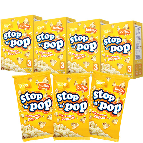 SOL (BUTTER) Microwave Popcorn 12 x 85g by Stop n Pop
