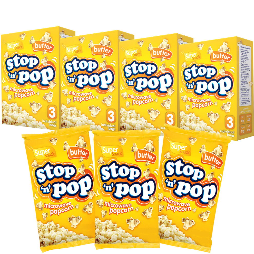 (BUTTER) Microwave Popcorn 12 x 85g by Stop n Pop