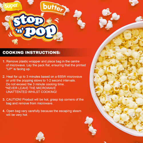 SOL (BUTTER) Microwave Popcorn 12 x 85g by Stop n Pop 1