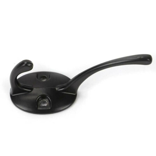 10 Pack Heavy Duty Dual Coat Wall Hooks Wall Mounted 20 Screws Retro Double Hook 2