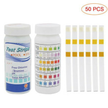(2 Bottles(100PCS)) 50/100x Chlorine Dip Test Strips Hot Tub Water SPA Swimming Pool PH Tester Paper