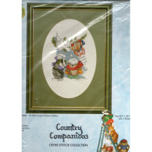 Country Companions Snowtime Cross Stitch Kit Hedgehog Badger Rabbit - K168