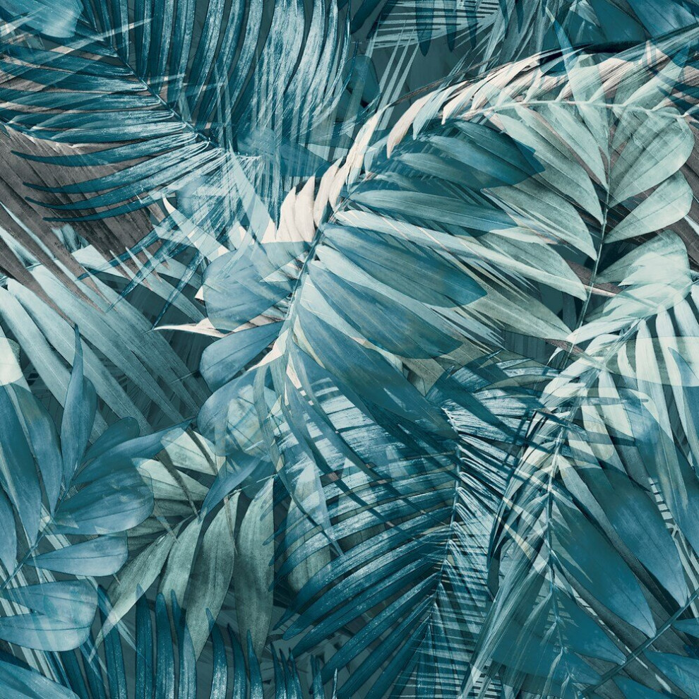 Grandeco Life Antigua Palm Wallpaper 170705 Blue