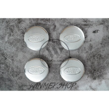 Set of 4 Silver Land Rover alloy wheel caps 63mm