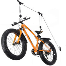 (1) Youngshion Heavy Duty 45kg Capacity Ceiling Mount Bicycle Kayak Canoe Garage Storage Rack Lift Hoists Pulley System