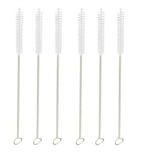 Straw Cleaning Brush One Cleaner Tube Bottle Metal Handle Reusable