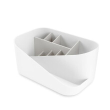 Umbra 1016977-910 Glam Cosmetic Organizer, White & Grey