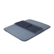 Umbra Udry Afwasrek en Microvezel Droogmat - Ruimtebesparend Vouwbaar voor Eenvoudige Opslag, Basis Rek, Denim