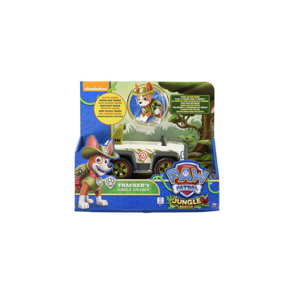 Paw Patrol Pup And Vehicle - Tracker's Jungle Cruiser - Spinmaster