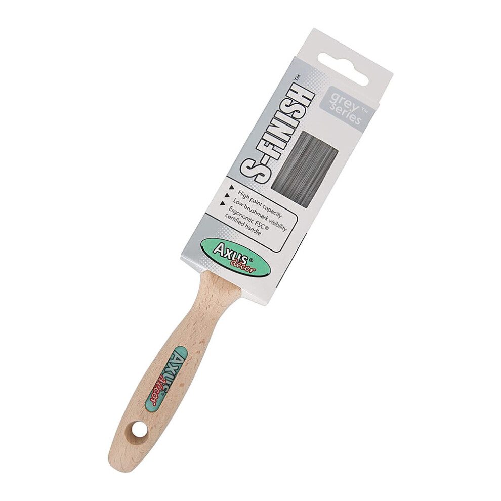 Axus Decor Grey S-Finish Paint Brush 1.0" (25Mm) 5060128793524