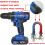 21V Cordless Drill Driver Combi Drills Screwdriver 2 Batteries with Manual Hammer 6