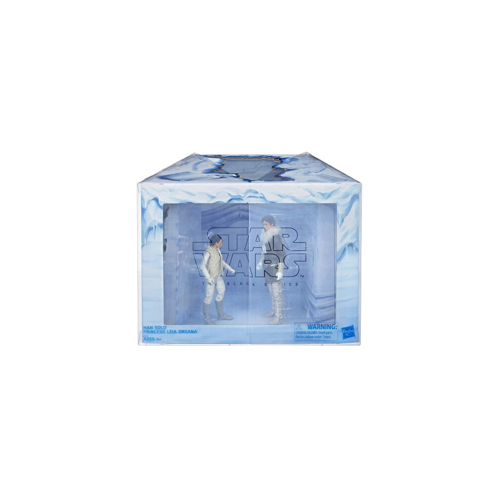 Hasbro Star Wars Series Hoth Leia Organa And Han Solo Figures Black