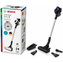 Bosch Serie 6 BBS611MAT stick vacuum/electric broom 2-in-1 stick vacuum Battery Dry Bagless 0.3 L Blue 2.5 Ah