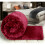 (BURGUNDY, DOUBLE) THICK FLEECE BLANKET THROW LARGE SOFA BED SOFT 1