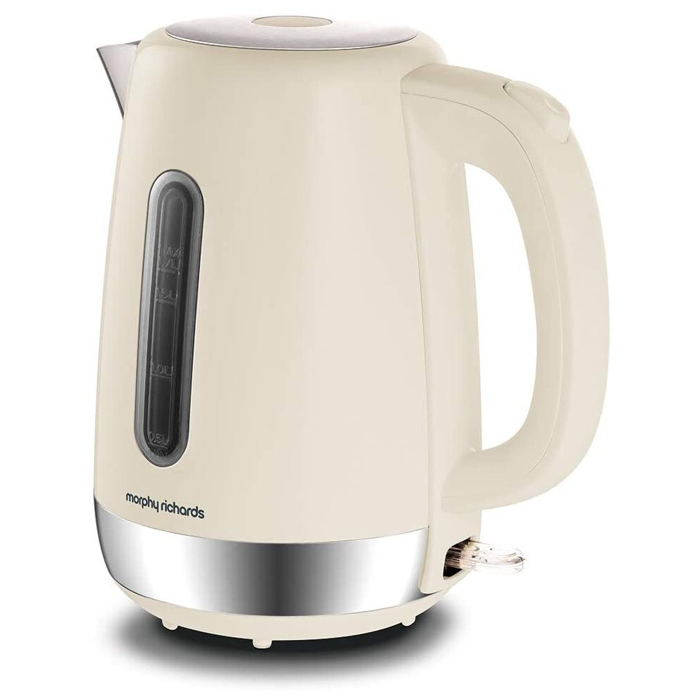 (Cream) Morphy Richards 102786 Brushed Equip Stainless Steel Jug Kettle, 3000 W, 1.7 Litre, Brushed