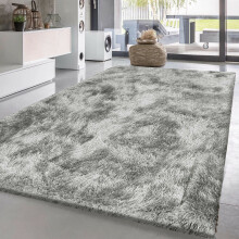 (SILVER, 160 X 230 CM) EXTRA LARGE SOFT SHIMMER SPARKLE THICK SHAGGY RUGS