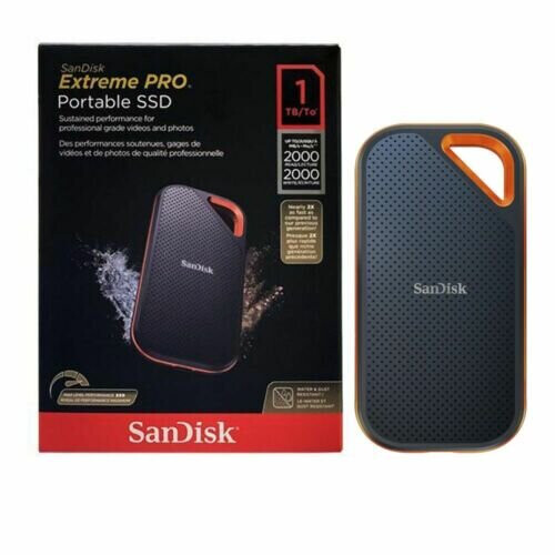 SanDisk Extreme Pro 1TB Portable NVMe SSD, USBC, up to 2000MB/s, on OnBuy
