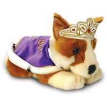 Keel Toys 30cm Corgi with Crown and Cape