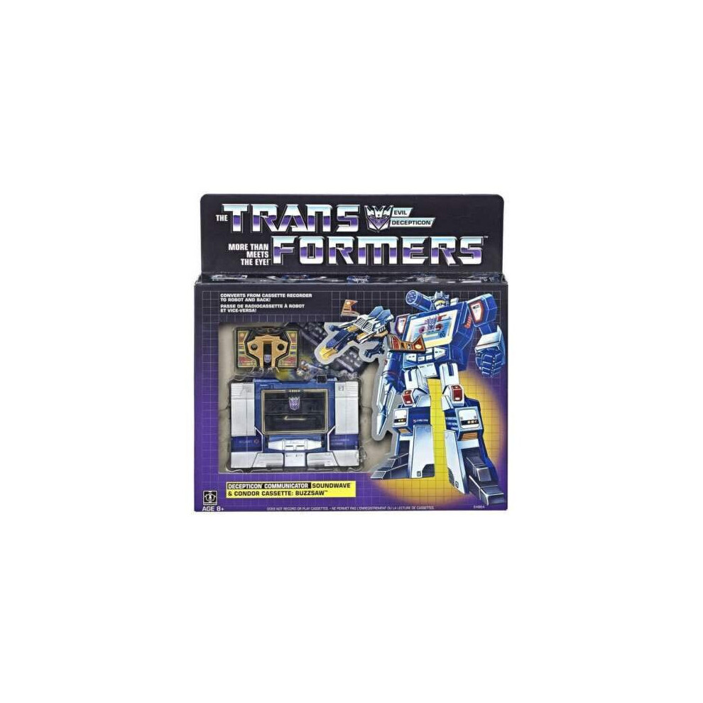 Transformers Vintage G1 Exclusive Decepticon Soundwave with Buzzsaw Cassette (Reissue)