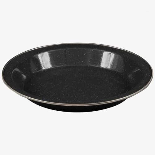 Highlander Enamel Camping Plates | Black | 25 cm