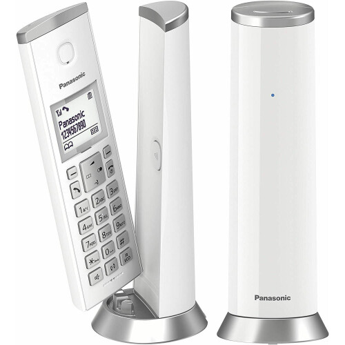 Panasonic Teléfono inalámbrico - PANASONIC - KX-TGK212SP - ID de llamada - DECT - Blanco