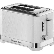 (White, 2 Slice Toaster) Russell Hobbs 28100 Structure Toaster, 4 Slice - Contemporary Design Featuring Lift and Look with Frozen
