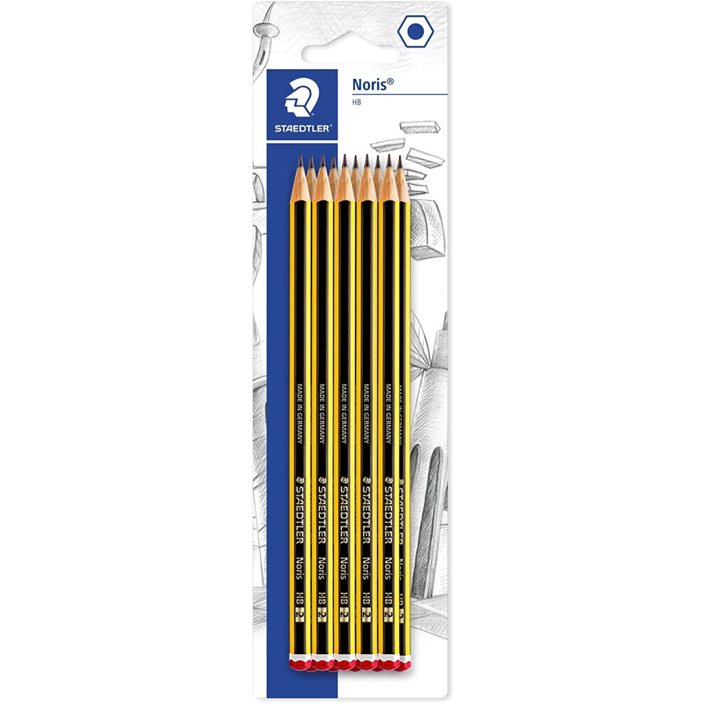 Staedtler Noris 120 HB High Quality Lead Pencil Double Stacked 10 Pack