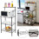 Living And Home 4 Tier Kitchen Storage Rack Shelf Organiser with Hooks 2
