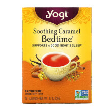 Yogi Tea, Bedtijd, Sussende Caramel, Koffievrij, 16 Theeballen, 1.07 oz (30 g)