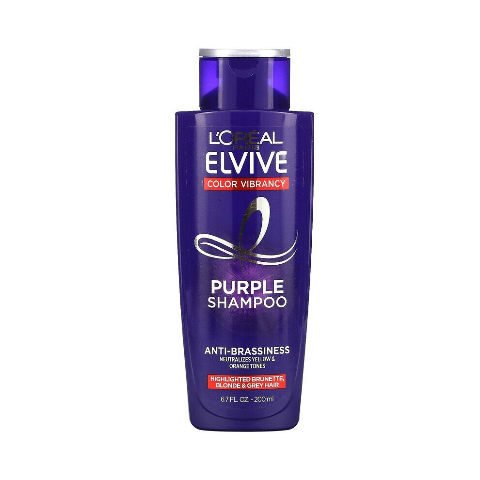 New L’oréal Paris L'oreal, Elvive, Color Vibrancy, Shampoo, 6.7 Fl Oz (200 Ml) Purple