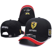 Ferrari F1 Racing Cap - Black Embroidered Adjustable Baseball Hat (Code 7.42702E+12)