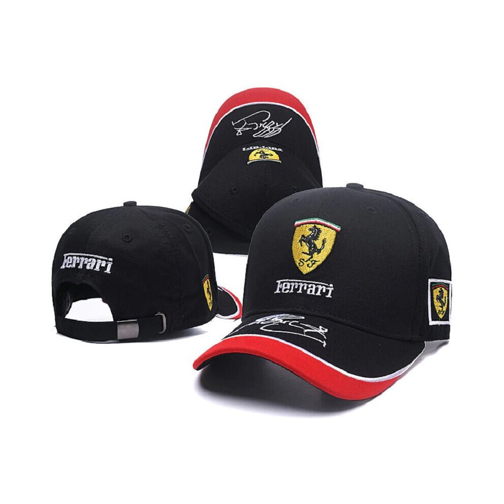 Ferrari F1 Racing Cap - Embroidered Adjustable Baseball Hat (Code 7.42702E+12) Black