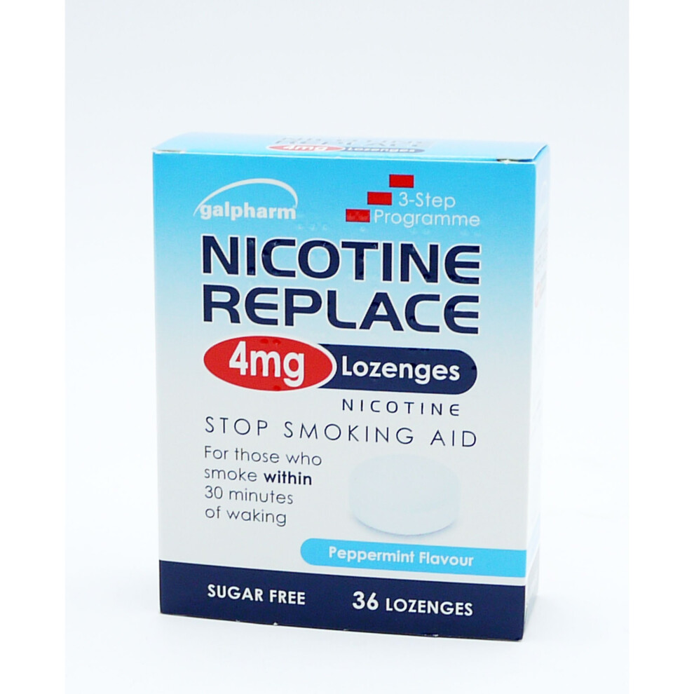 Nicotine Replace Lozenges 4mg 36 Pack Galpharm FLAT-PACKED CONTACT-