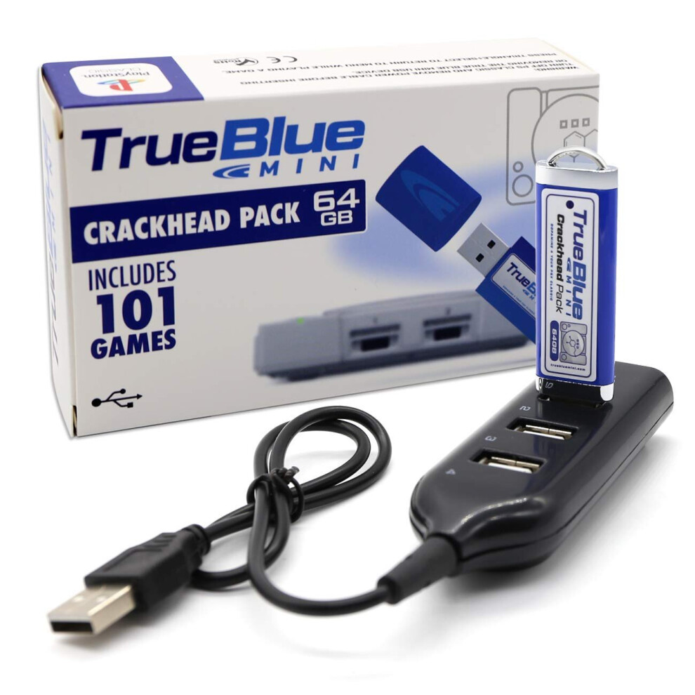 True Blue Mini - Crackhead Pack ( 64 GB ) 101  of the best PS1 games included