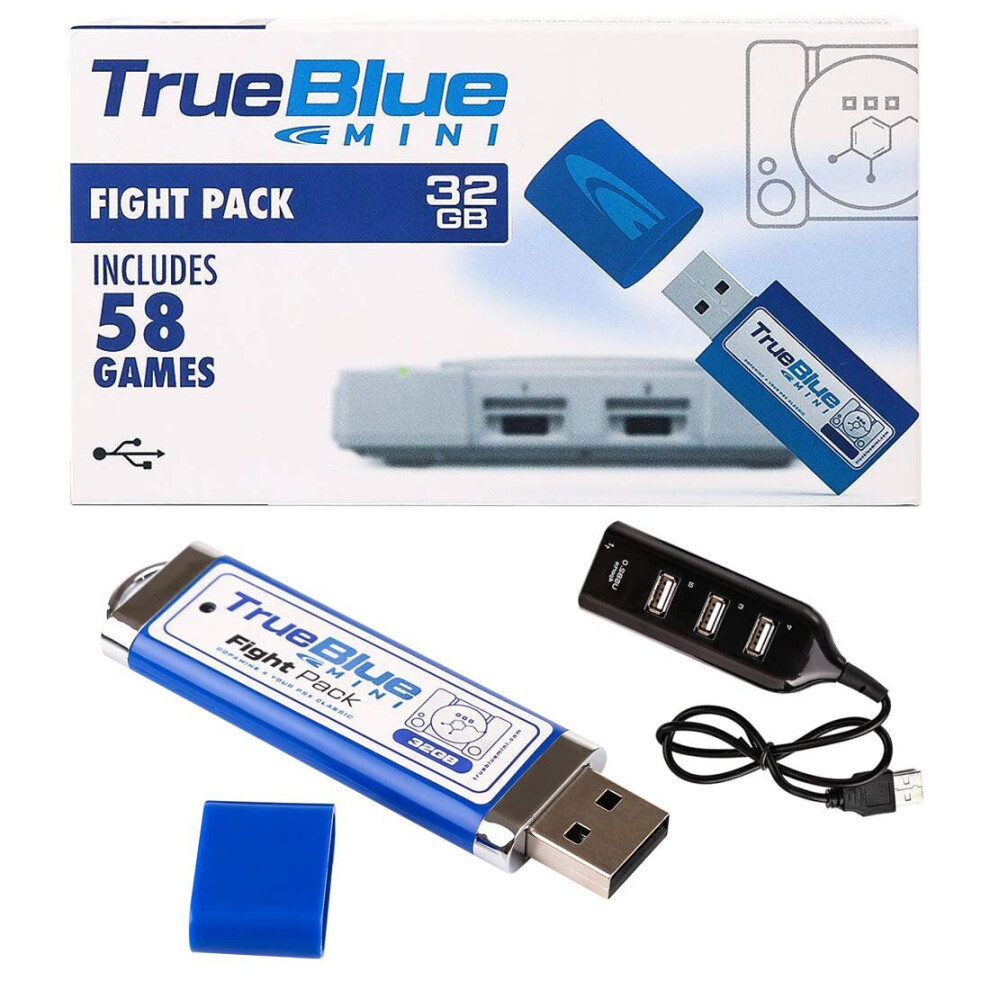 True Blue Mini - Fight Pack ( 32 GB ) 58 of the best PS1 fighting games  included on OnBuy