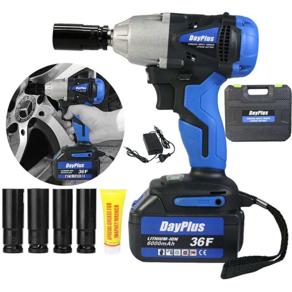 18V Cordless Impact Wrench 1/2" Drive Impact Drivers With Battery & Stocks