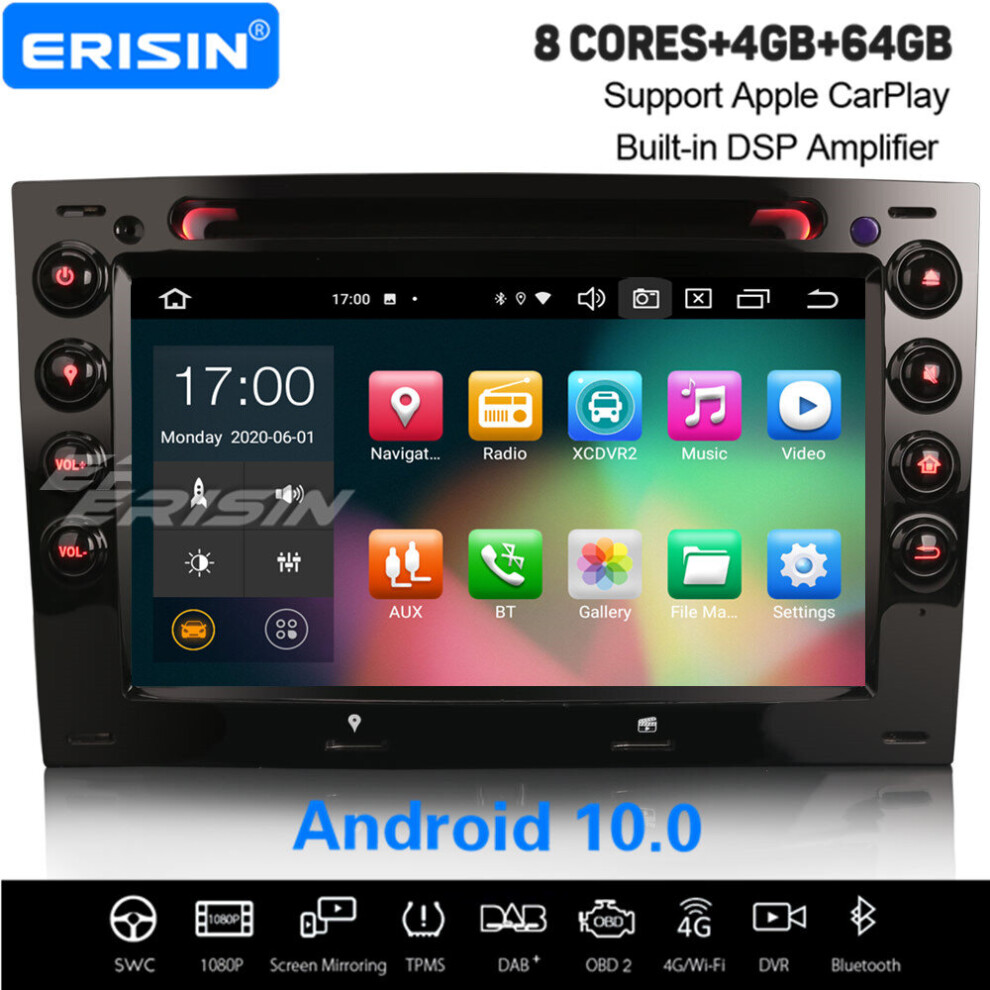 8-Core Android 10.0 Car Stereo Dab+ Sat Nav Carplay Dsp Wifi Obd2 Renault Megane 631851159724