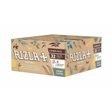 (24 Booklets (Full Box)) RIZLA Natura/Natural Connoisseur Kingsize Slim Rolling Papers with Roach Tips