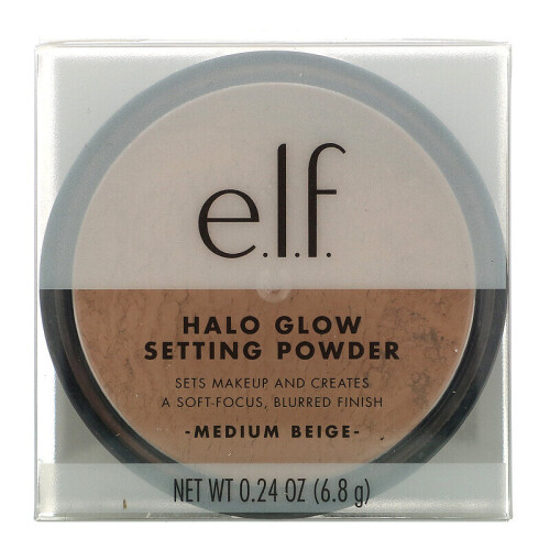 e.l.f. E.L.F., Halo Glow Setting Powder, Medium Beige, 0.24 oz (6.8 g) 1