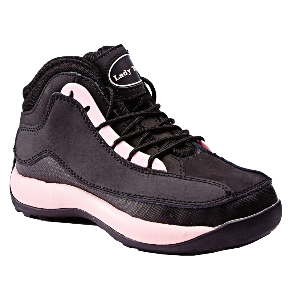 (7 UK) Lady Terrain Black & Pink Hiker SB SRA Steel Toe Safety Boot Shoe Trainer