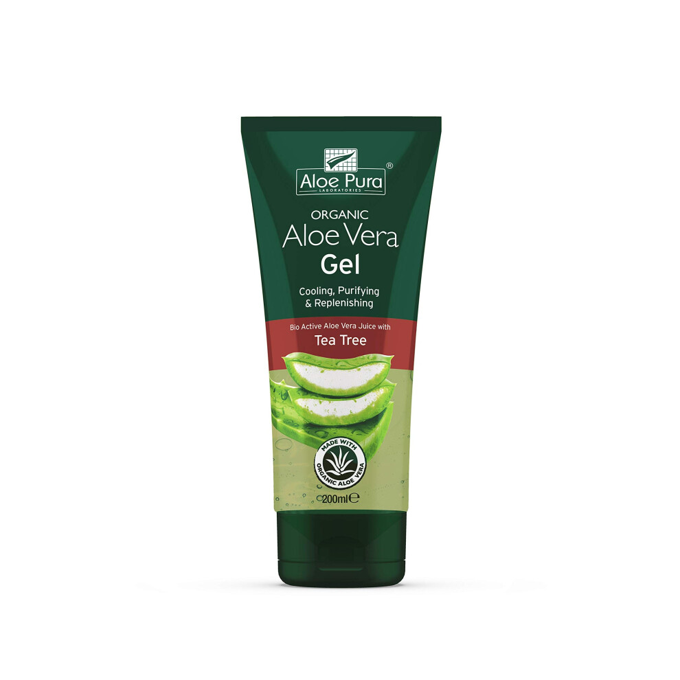 Aloe Pura Aloe Vera Gel with Tea Tree, 200ml