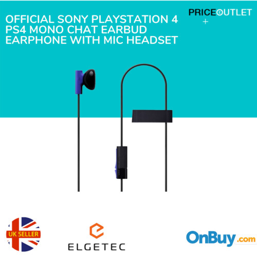 Official Sony Playstation 4 PS4 Mono Chat Earbud Earphone Mic Headset