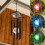 Modern Garden Multi Color Changing Solar Wind Chime Spinner Led Light Windchime 6
