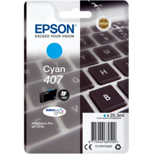 Epson Tintepatrone - EPSON - WF-4745 - Cyan - 20,3 ml - Original