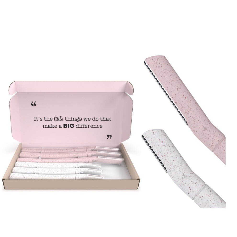 The Little Eco Company Peach Dermaplaning Blades| Biodegradable Wheat Straw Eyebrow Razor
